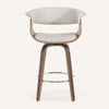 Syrah Bar Stool in Moonlight Sarma Leather, Counter Height