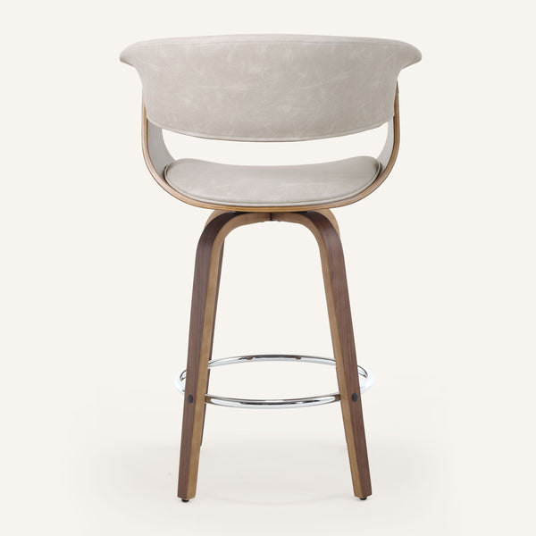 Syrah Bar Stool in Moonlight Sarma Leather, Counter Height