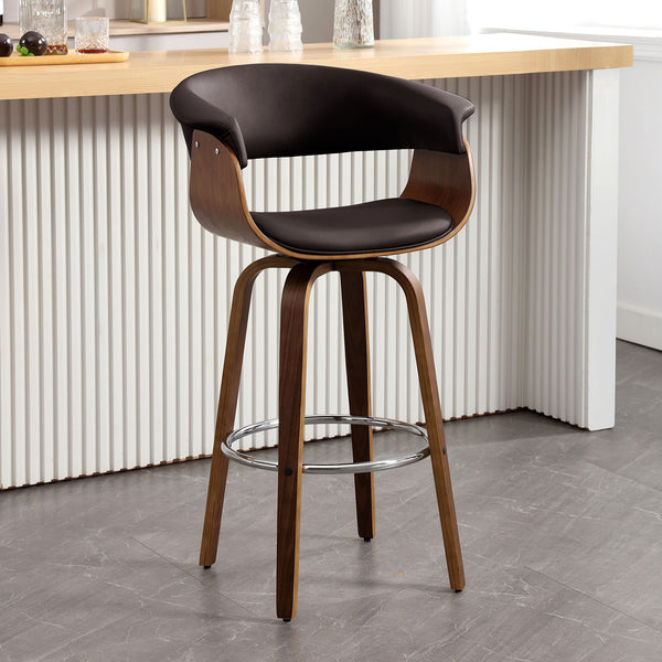 Syrah Bar Stool in Umber Hron Leather, Bar Height