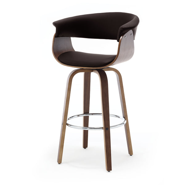 Syrah Bar Stool in Umber Hron Leather, Bar Height