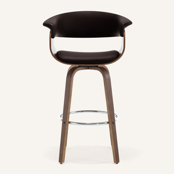 Syrah Bar Stool in Umber Hron Leather, Bar Height