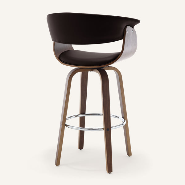 Syrah Bar Stool in Umber Hron Leather, Bar Height