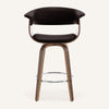 Syrah Bar Stool in Umber Hron Leather, Counter Height