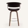 Syrah Bar Stool in Umber Hron Leather, Counter Height