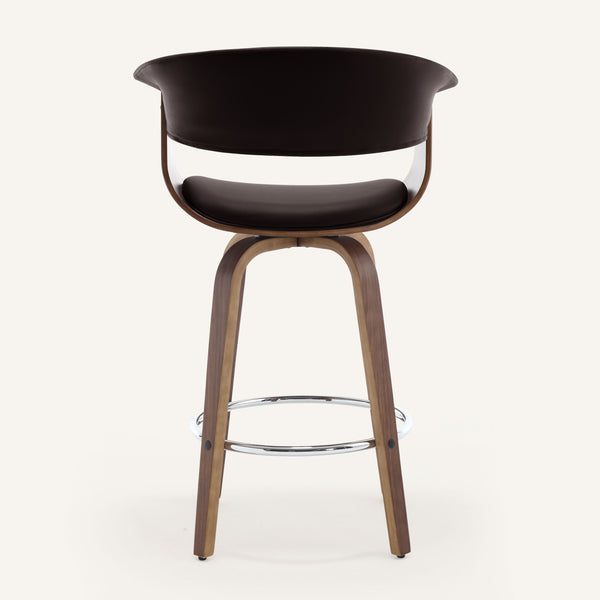 Syrah Bar Stool in Umber Hron Leather, Counter Height