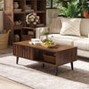 Takura Coffee Table in Brown Finish with Wood Grain