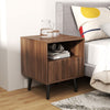 Takura Side Table in Brown Finish with Wood Grain