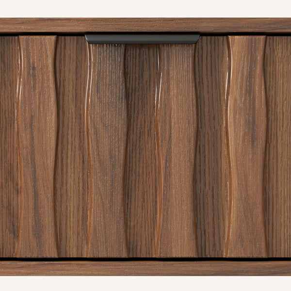 Takura Side Table in Brown Finish with Wood Grain