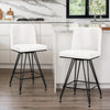 Tannat bar stool, Beige Aledo Leather