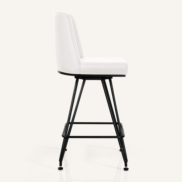 Tannat bar stool, Beige Aledo Leather