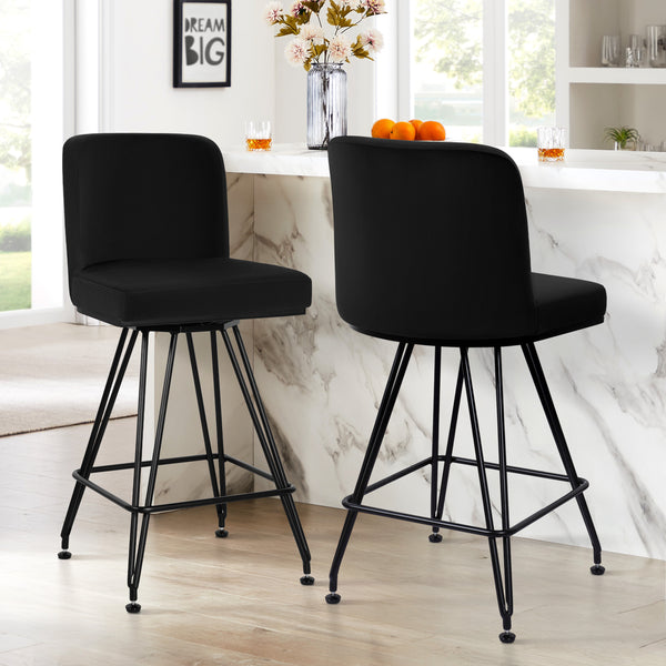 Tannat bar stool, Black Azal Velvet