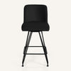 Tannat bar stool, Black Azal Velvet