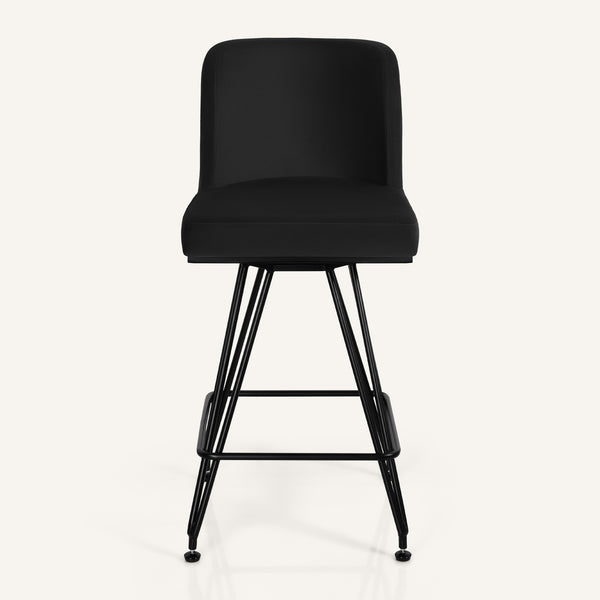 Tannat bar stool, Black Azal Velvet