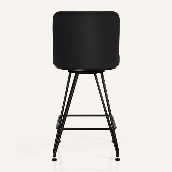 Tannat bar stool, Black Azal Velvet