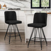 Tannat bar stool, Black Ribol Leather