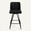 Tannat bar stool, Black Ribol Leather