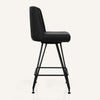 Tannat bar stool, Black Ribol Leather