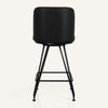 Tannat bar stool, Black Ribol Leather