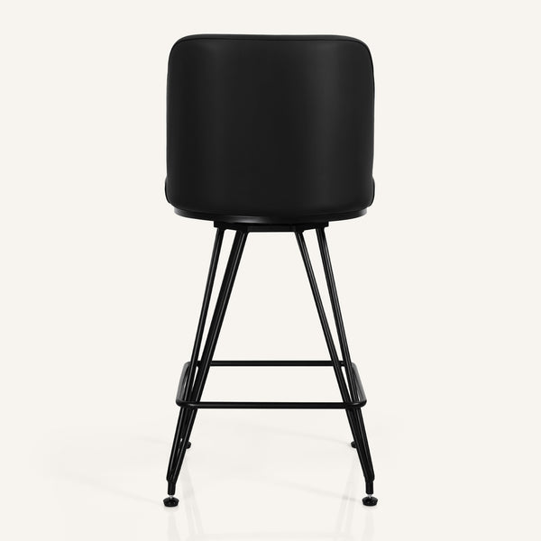 Tannat bar stool, Black Ribol Leather