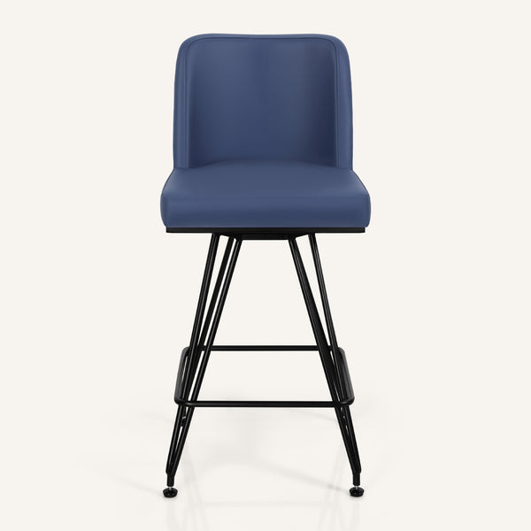 Tannat bar stool, Blue Jaen Leather