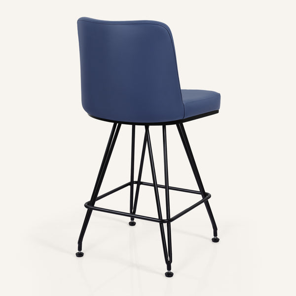 Tannat bar stool, Blue Jaen Leather