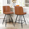 Tannat bar stool, Brown Hans Leather