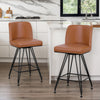 Tannat bar stool, Brown Hans Leather