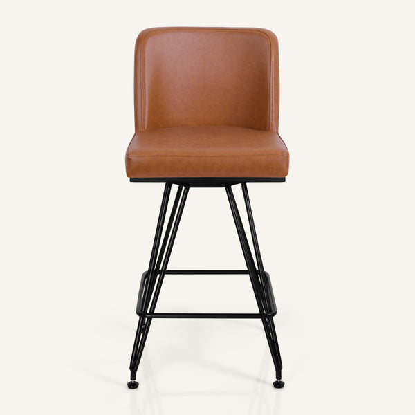 Tannat bar stool, Brown Hans Leather