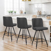Tannat bar stool, Gray Aledo Leather