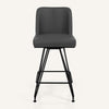 Tannat bar stool, Gray Aledo Leather