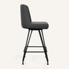 Tannat bar stool, Gray Aledo Leather