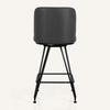 Tannat bar stool, Gray Aledo Leather