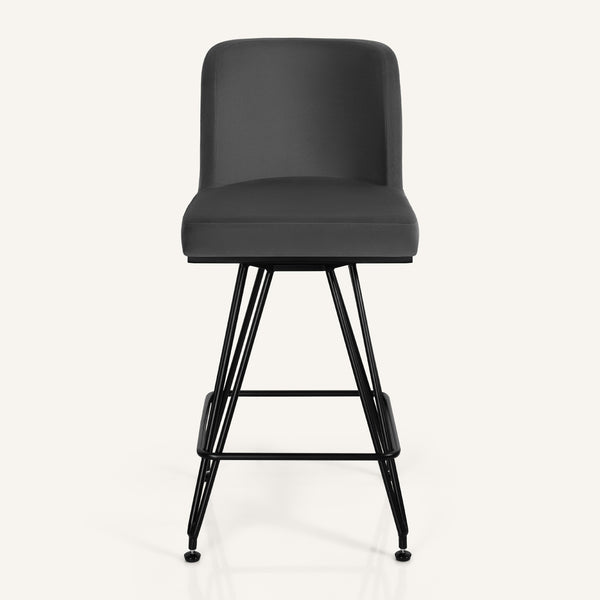 Tannat bar stool, Gray Azal Velvet