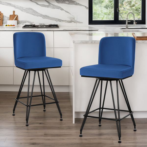 Tannat bar stool, Lake Azal Velvet