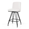 Tannat bar stool, White Azal Velvet
