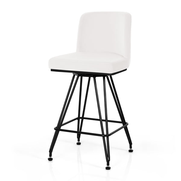 Tannat bar stool, White Azal Velvet