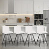 Tannat bar stool, White Azal Velvet