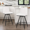 Tannat bar stool, White Azal Velvet