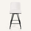 Tannat bar stool, White Azal Velvet