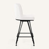 Tannat bar stool, White Azal Velvet