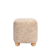 Teleki Ottoman in Brown Chenille Fabric