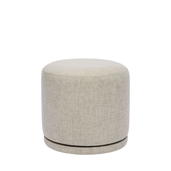 Thiako Ottoman in Beige Vani Fabric