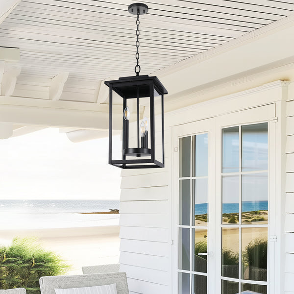 Trilla outdoor pendant light, Black