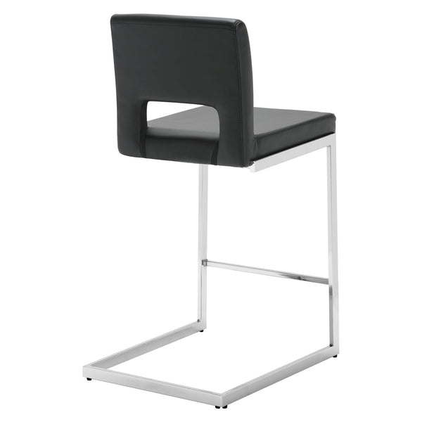 Verdot Couner Stool in Black Ribol Leather