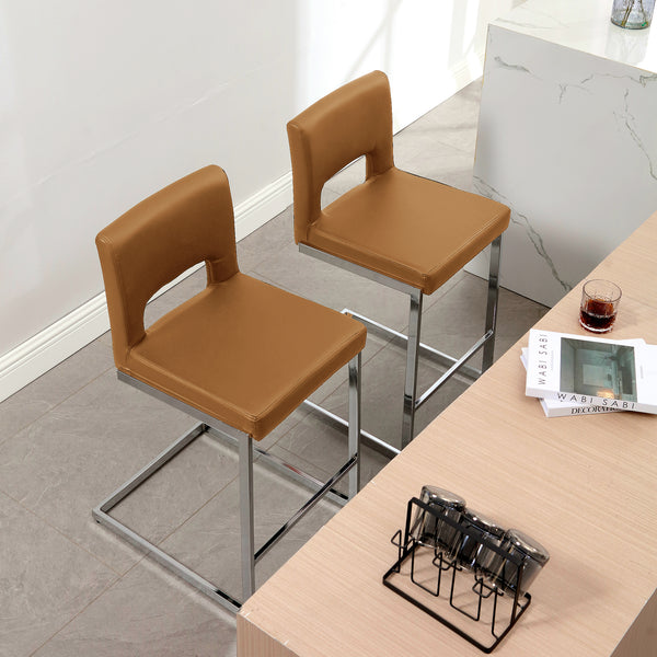 Verdot Counter Stool in Camel Jaen Leather