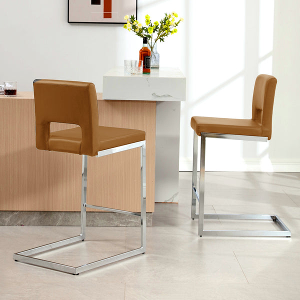 Verdot Counter Stool in Camel Jaen Leather