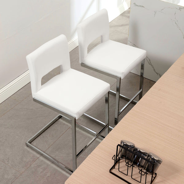 Verdot Counter Stool in Cream Ribol Leather