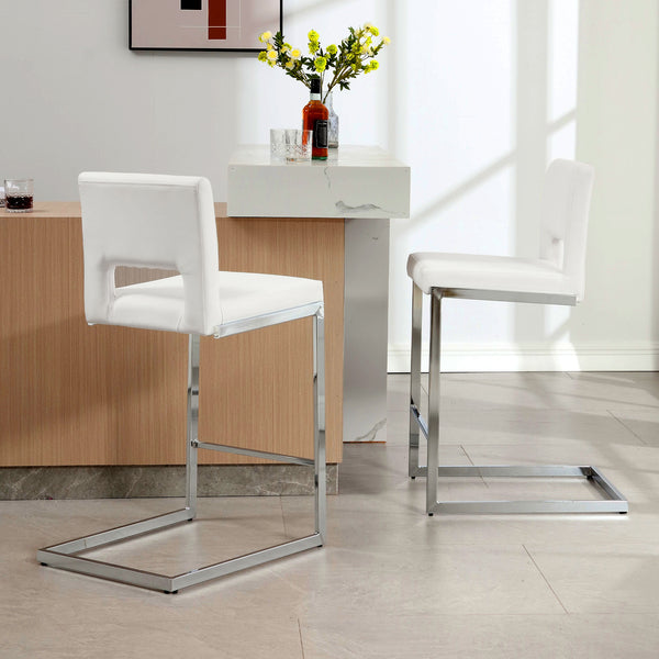 Verdot Counter Stool in Cream Ribol Leather
