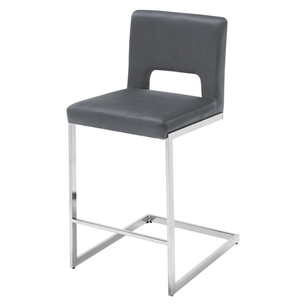 Verdot Counter Stool in Gray Xara Velvet