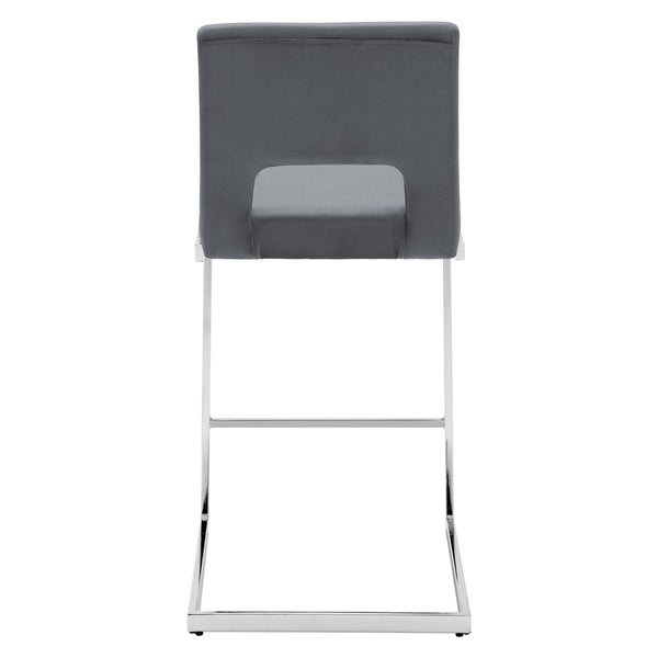 Verdot Counter Stool in Gray Xara Velvet